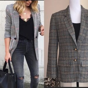 Pendleton 100% virgin wool plaid blazer